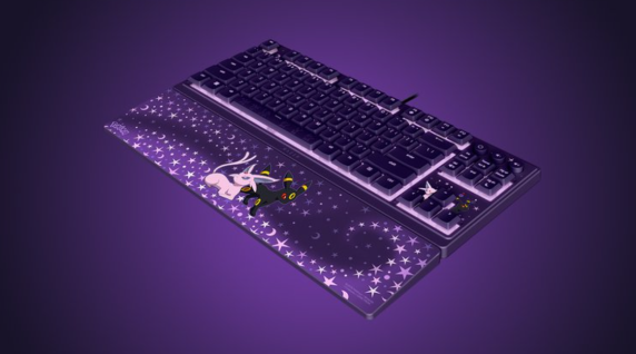 Razer Ornata V3 Tenkeyless  |  Gaming keyboard  |  Wired  |  US  |  Razer Mecha-Membrane Switches  |  Wrist Rest  |  Pokémon Espeon / Umbreon Edition
