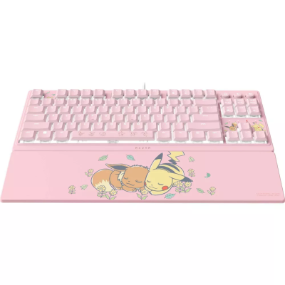 Razer Ornata V3 Tenkeyless  |  Gaming keyboard  |  Wired  |  US  |  Razer Mecha-Membrane Switches  |  Wrist Rest  |  Pikachu Eevee Edition