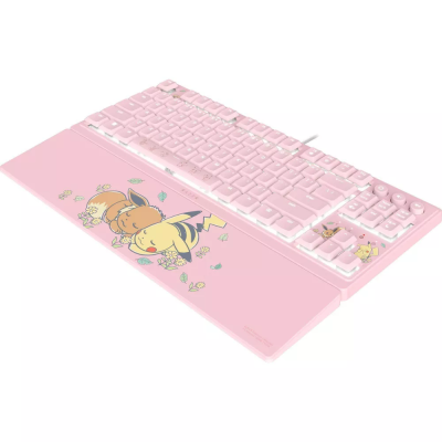 Razer Ornata V3 Tenkeyless  |  Gaming keyboard  |  Wired  |  US  |  Razer Mecha-Membrane Switches  |  Wrist Rest  |  Pikachu Eevee Edition