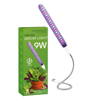 LED gaismeklis priekš augiem 9W 20LED 5V VISIONAL