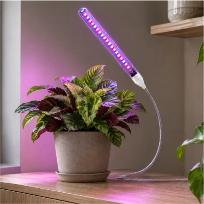 LED gaismeklis priekš augiem 9W 20LED 5V VISIONAL