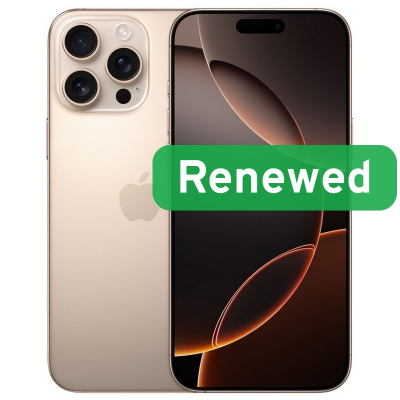 Apple Renewed Grade A  |  iPhone 16 Pro Max  |  Белый Титан  |  6.9 "  |  256 ГБ  |  5G  |  N