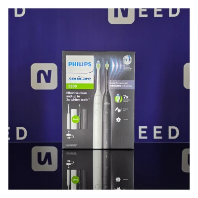 Philips Sonicare Series 5500 Electric Toothbrush Duo Pack  |  HX7119 / 02  |  2 Brush Heads  |  2 Modes  |  White / Black