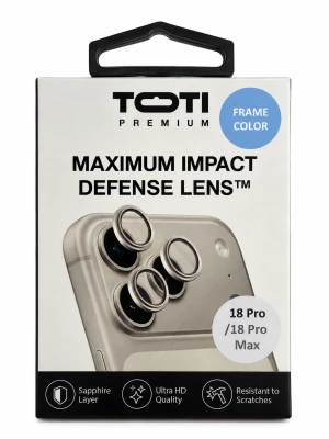 TOTI PREMIUM Anti-broken Lens protector for iPhone 18 Pro  /  18 Pro Max Glacier