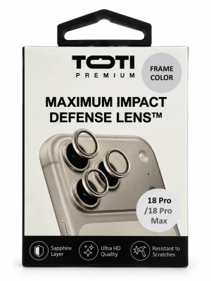 TOTI PREMIUM Anti-broken Lens protector for iPhone 18 Pro  /  18 Pro Max Silver