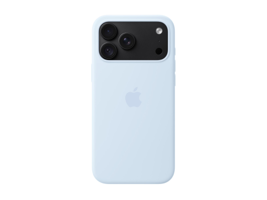 APPLE iPhone 18 Pro Max Silicone Case with MagSafe - Crisp Blue  |  Apple