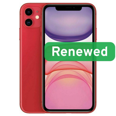 Apple Renewed  |  Grade C  |  iPhone 11  |  64 GB  |  Red  |  LTE  |  O