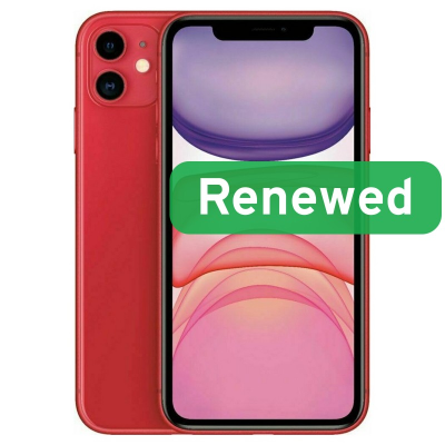 Apple Renewed  |  Grade C  |  iPhone 11  |  64 GB  |  Red  |  LTE  |  O