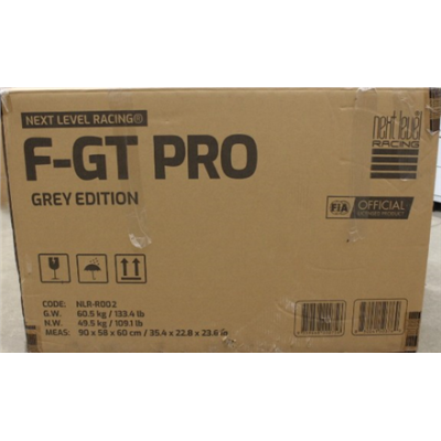 SALE OUT.  |  F-GT Pro Formula and GT Grey Edition  |  Racing Simulator Cockpit  |  Steel  |  Grey  |  DAMAGED PACKAGING AND MANUAL, SCRATCHED, MOUNTING MARKS, MISSING SCREWS (M6 16MM, M8 80MM), WASHERS (M6) AND ALLEN KEYS (4, 5, 6MM)  |  24 month(s)