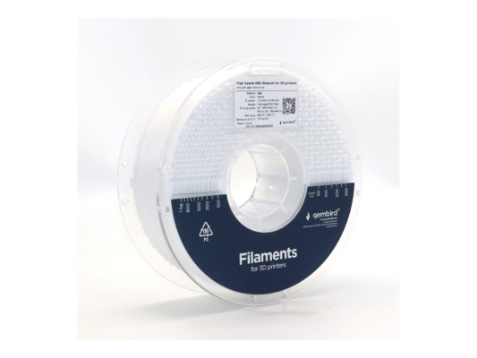 Flashforge High Speed ABS filament, 1.75 mm, 1 kg  |  3DP-ABS1.75HY-01-W  |  ABS filament  |  White