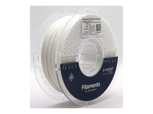 Flashforge High Speed PLA filament, 1.75 mm, 1 kg  |  3DP-PLA1.75HY-01-W  |  PLA filament  |  White