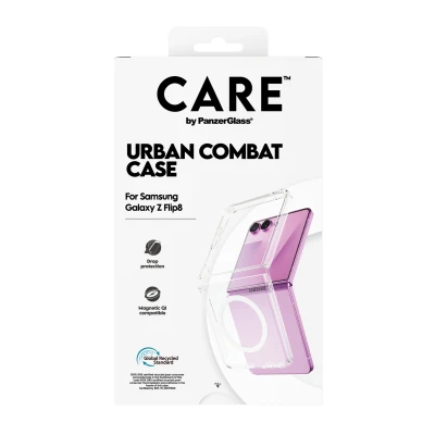 CARE by PanzerGlass Urban Combat Case for Galaxy Flip8, Transparent