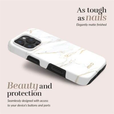 MIO White Marble Magsafe Compatible for iPhone 17 Pro