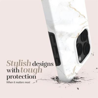 MIO White Marble Magsafe Compatible for iPhone 17 Pro