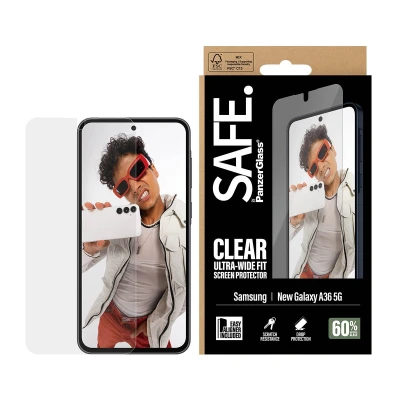 PanzerGlass SAFE Screen Protector Samsung Galaxy A37, Ultra-Wide Fit, transparent