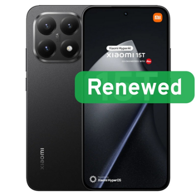 Xiaomi Renewed  |  Grade A  |  15T 5G  |  512 GB  |  Black  |  5G  |  O