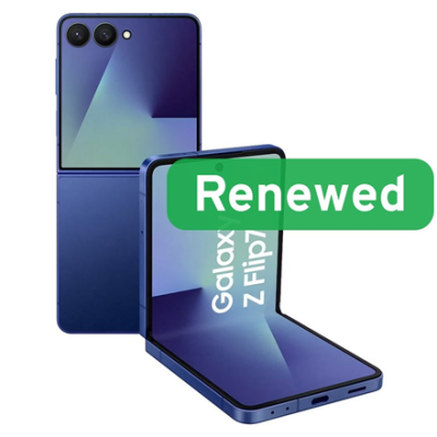 Samsung Renewed  |  Grade A  |  Galaxy Z Flip 7  |  256 GB  |  Blue Shadow  |  5G  |  O