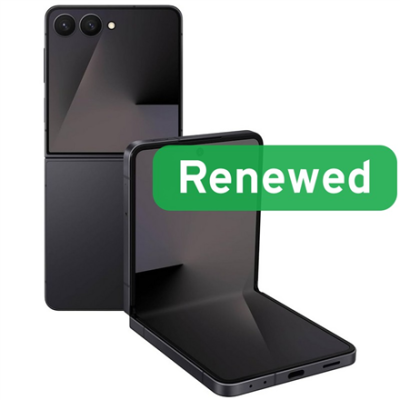 Samsung Renewed  |  Grade A  |  Galaxy Flip 7 FE  |  128 GB  |  Black  |  5G  |  O