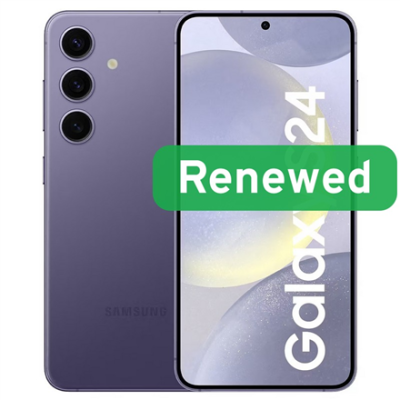 Samsung Renewed  |  Grade B  |  Galaxy S24  |  128 GB  |  Cobalt Violet  |  5G  |  N