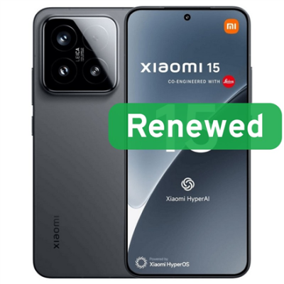 Xiaomi Renewed  |  Grade A  |  15  |  512 GB  |  Black  |  5G  |  O