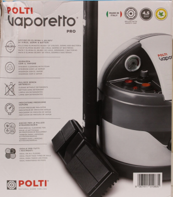 SALE OUT. Polti  |  Steam cleaner  |  Vaporetto Eco Pro 3.0  |  Power 2000 W  |  Steam pressure 4.5 bar  |  Water tank capacity 2 L  |  Grey  |  DAMAGED PACKAGING  |  Warranty 24 month(s)