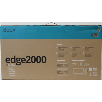 SALE OUT. Duux Edge 2000 Smart Convector Heater, Gray  |  Duux  |  Edge 2000 Smart Convector Heater  |  2000 W  |  Suitable for rooms up to 30 m²  |  Gray  |  DAMAGED PACKAGING  |  IP24