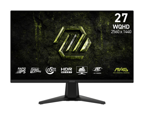 LCD Monitor | MSI | 27 " | 2560 x 1440 pixels | Wide Quad HD | Native aspect ratio 16:9 | LCD | Flat | MAG275QFE20