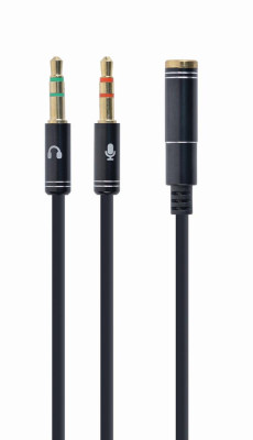 CABLE AUDIO 3.5MM SOCKET TO / 2X3.5MM PLUG CCA-418M GEMBIRD