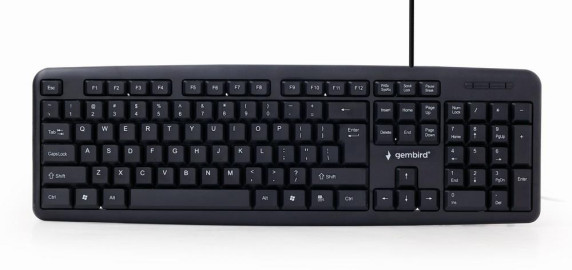 KEYBOARD STANDART USB ENG / BLACK KB-U-103 GEMBIRD