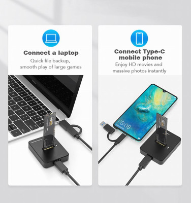 SSD ACC DOCK STATION USB-C M.2 / DD-U3M2 GEMBIRD