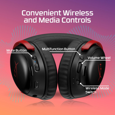 HEADSET HYPERX CLOUD III S WRL / WL BK GAM A59YZAA HYPERX