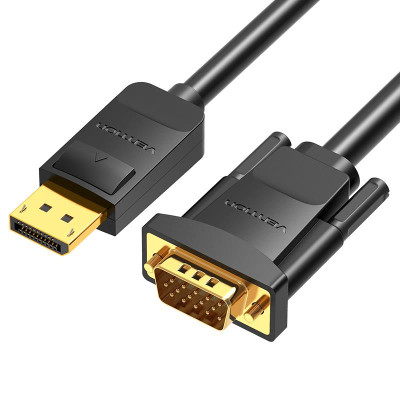 CABLE DP TO VGA 2M / BLACK HBLBH VENTION