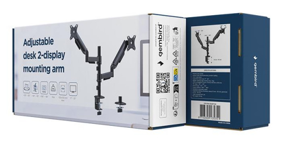 DISPLAY ACC MOUNTING ARM / 17-32" MA-DA2P-02 GEMBIRD