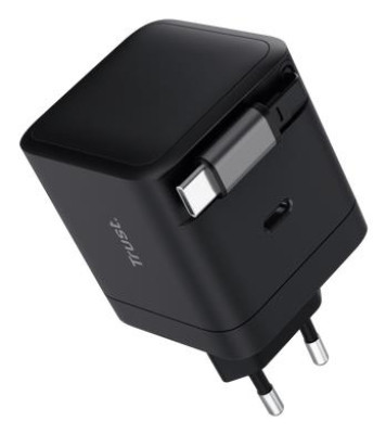 MOBILE CHARGER WALL MAXO 65W / RTRCT USB-C PD 25805 TRUST