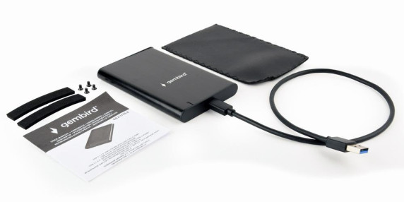 HDD CASE EXT. USB-C 2.5" / BLACK EE2-U3S-6 GEMBIRD