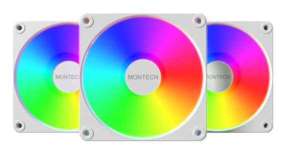 CASE FAN 120MM GF120R V2 / ARGB PWM 3I1 (W) MONTECH