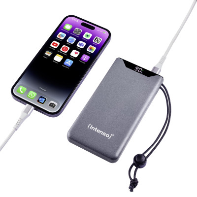 POWER BANK USB 10000MAH QC3.0 / GREY 7332034 INTENSO