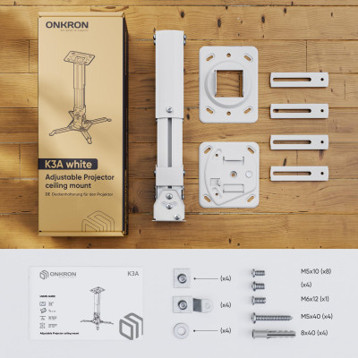 PROJECTOR ACC MOUNT / WHITE K3A-W ONKRON