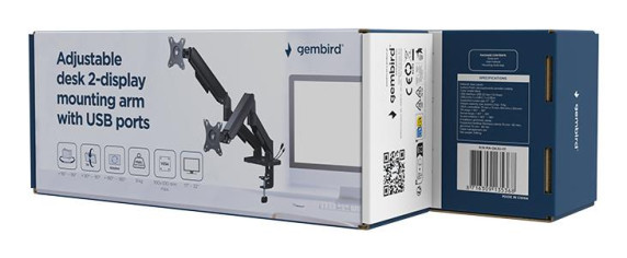 DISPLAY ACC MOUNTING ARM / 17-32" MA-DA2U-01 GEMBIRD