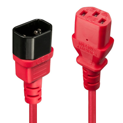 CABLE POWER IEC EXTENSION 1M / RED 30477 LINDY