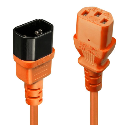 CABLE POWER IEC EXTENSION 2M / ORANGE 30475 LINDY