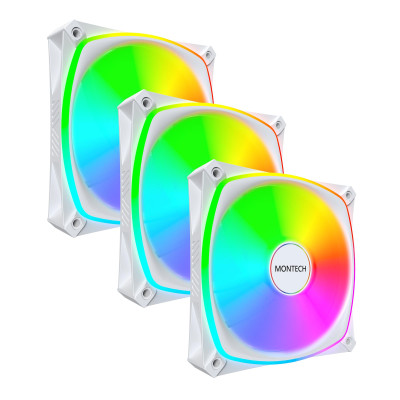 CASE FAN 120MM / RX120 PRO WHITE 3 IN 1 MONTECH