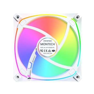 CASE FAN 120MM / RX120 PRO WHITE 3 IN 1 MONTECH