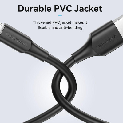 CABLE USB2.0 TO MICRO-B / 1.5M BLACK CTIBG VENTION