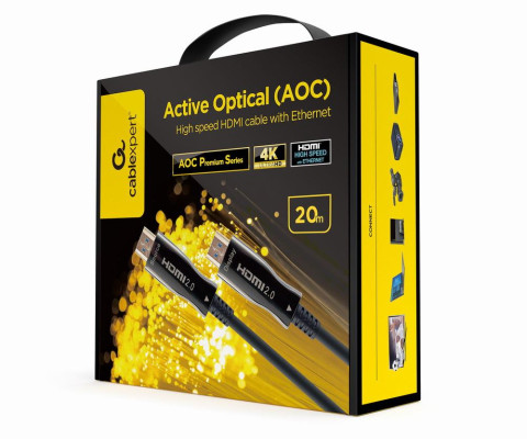 CABLE HDMI-HDMI 20M AOC / CCBP-HDMI-AOC-20M-02 GEMBIRD
