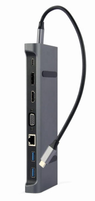 I / O ADAPTER USB-C TO HDMI / USB3 / 9IN1 A-CM-COMBO9-02 GEMBIRD