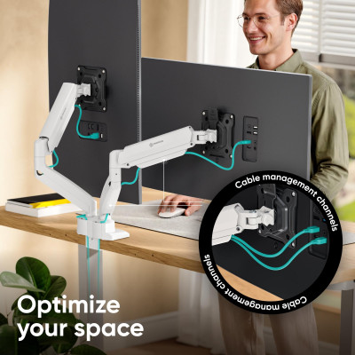 MONITOR ACC DESK MOUNT / 13-32" WHITE G160-W ONKRON