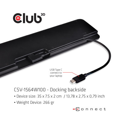 NB ACC DOCKING STATION / USB-C 100W CSV-1564W100 CLUB3D