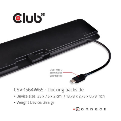 NB ACC DOCKING STATION / USB-C 65W CSV-1564W65 CLUB3D
