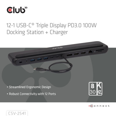 NB ACC DOCKING STATION 12IN1 / USB-C 100W CSV-2541 CLUB3D
